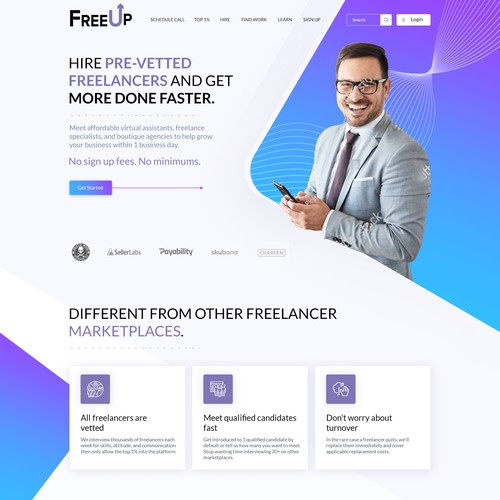 Website design for Freeup