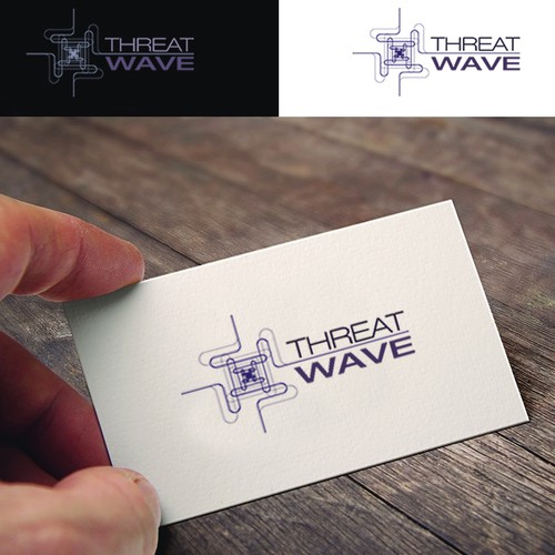 Create a captivating logo for cyber security data company ThreatWave