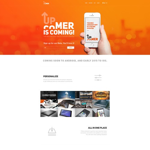 Upcomer is coming! Design the next big consumer app/site!