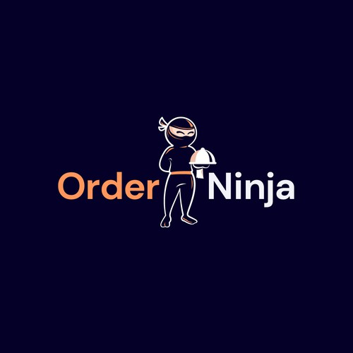 Mascot Logo design for Order Ninja, Restaurants Software