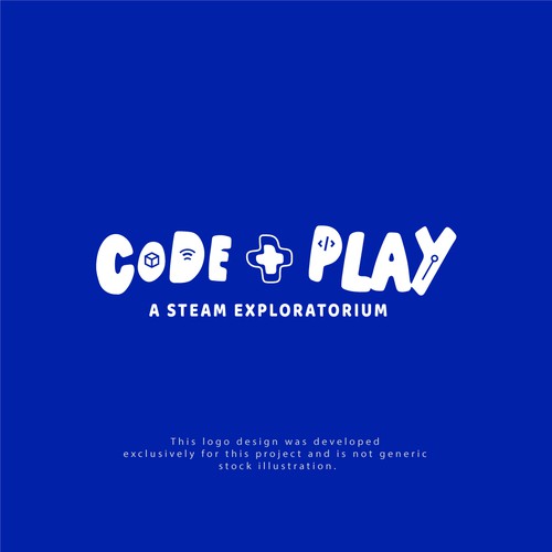 Coding Logo concept for CODE + PLAY