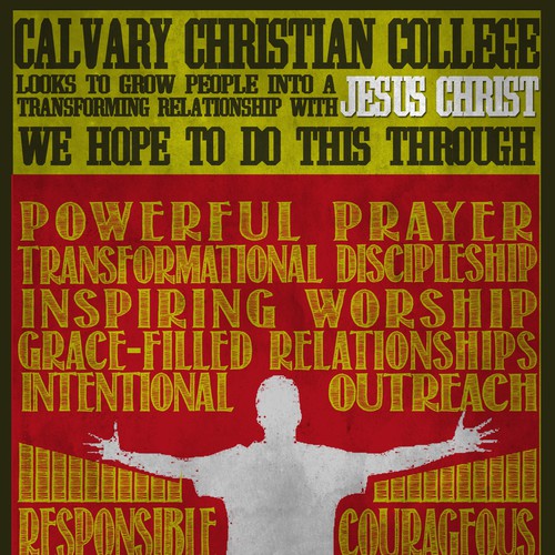 Non-traditional religious poster for students