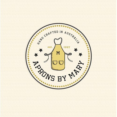 Classic Retro Logo for Aprons by Mary