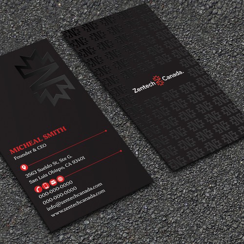 Tech company corporate business card design