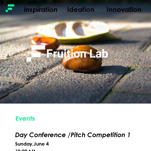 Entrepreneur homepage for Fruitionlab