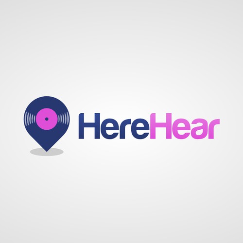 Create the next logo for HereHear music platform