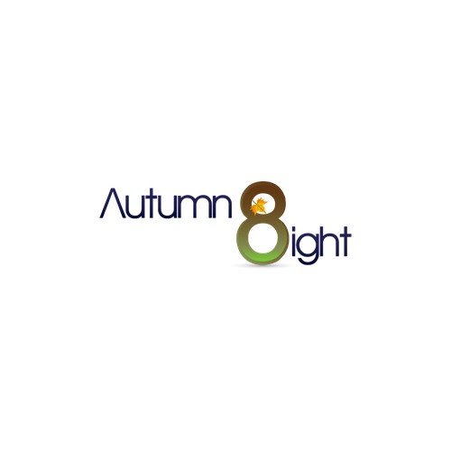 Create a warm, yet modern logo for autumn eight, a startup specializing in Lifestyle Automation
