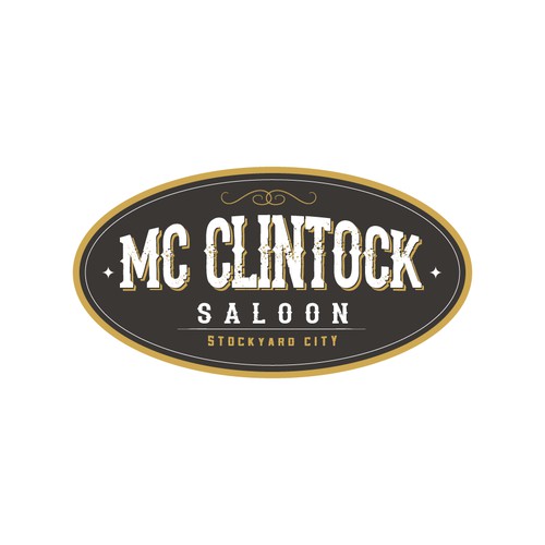 Logo for an old fashion saloon with country live music