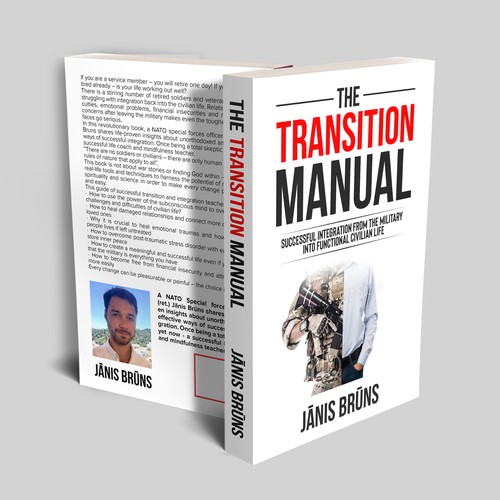 The Transition Manual - Winning Book Cover Contest - Proffesional, Clean, Eye Catching Book Cover