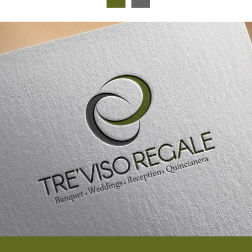 Logo concept fot Tre'Viso Regale, wedding, banquet.