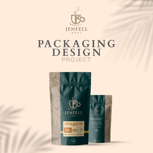 Attractive and modern packaging design for a coffee product