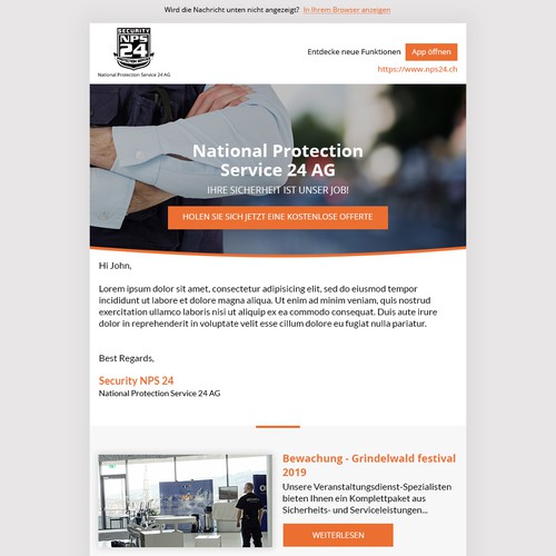 Customized Newsletter Template