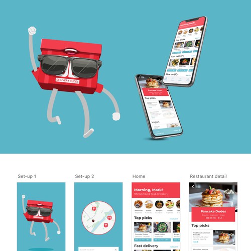 Mobile App Design Concept for Food Delivery Business