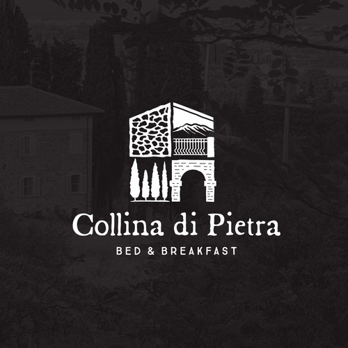 Logo for a luxury boutique bed & breakfast in Tuscany Italy