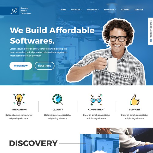 3ConnectBahamas Homepage Design