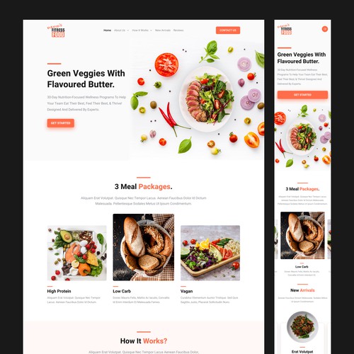 Web Design for David's Fitnessfood