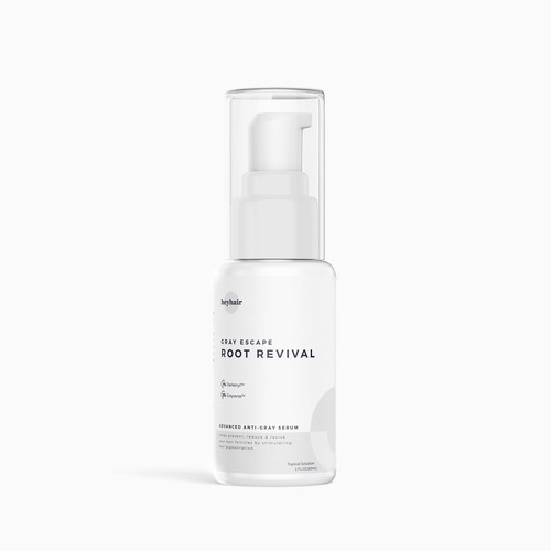 LABEL DESIGN FOR GRAY HAIR SERUM