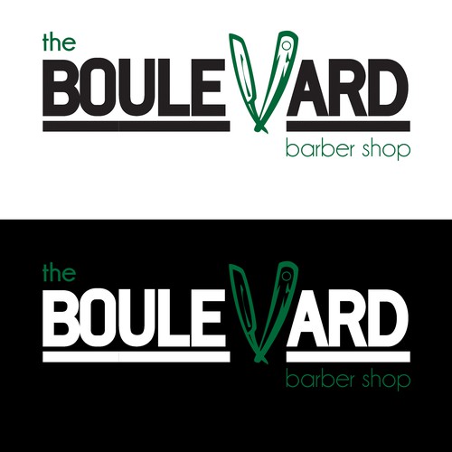 create a logo for a trendy barbershop with real barbers