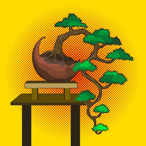 Bonsai Pop Style Illustration