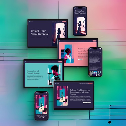 Site design "Unlock Your Vocal Potential"