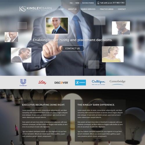 Homepage Design For Executive Search Firm