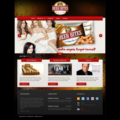 Help BEER BITES - The Ultimate Bar Snack  create a WordPress theme for:  http://www.beerbites.com
