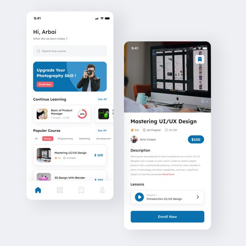 Online Course App Design