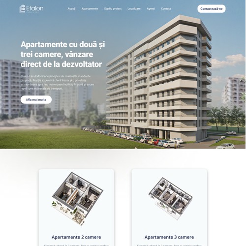 Landing page design for real estate