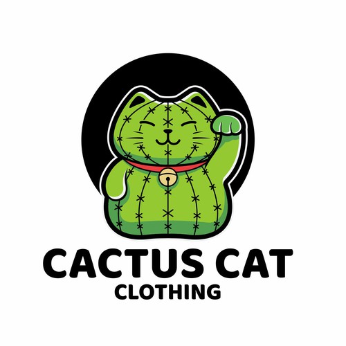 Cartoon logo for Cactus Cat