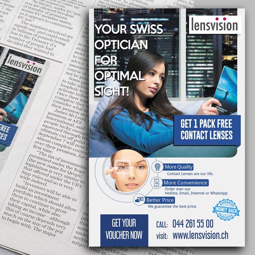 Newspaper Ad for Lensvision