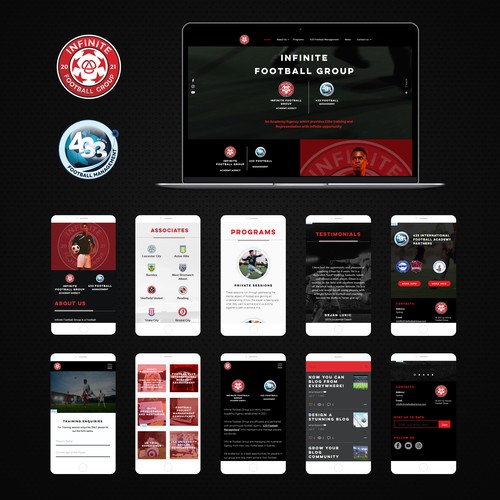 Web designs Infinite football Group