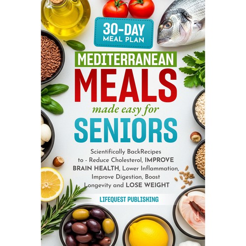 Mediterranean Meals for Seniors - Ebook Cover Design