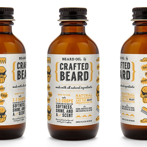 Crafted Beard label