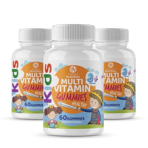 Children's multivitamin gummy label