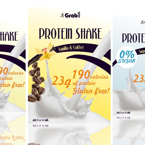 Create a Winning design for a protein shake box