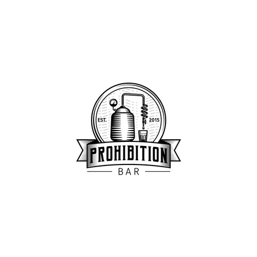 logo concept for PROHIBITION bar
