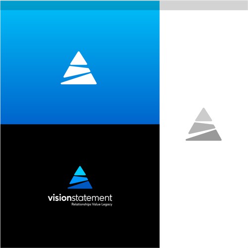 logo formed a triangle with a little abstention in three fields in three fields you will see a triangle forming the letter "S" like a ladder