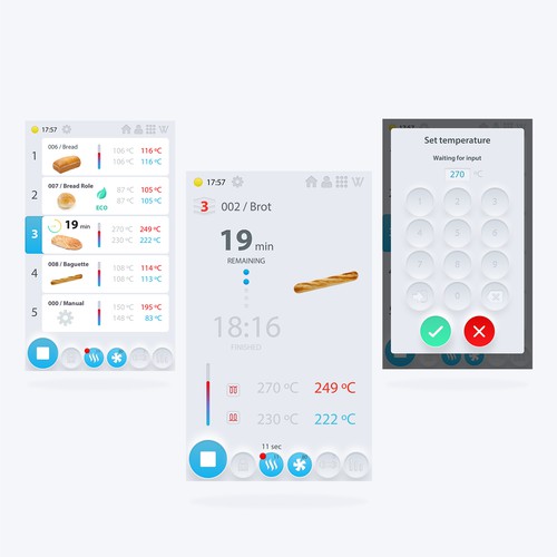 UI re-design for industrial touch control unit