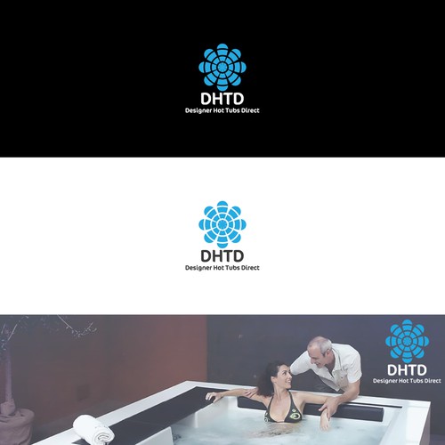 Modern and Simple Hot Tub Logo