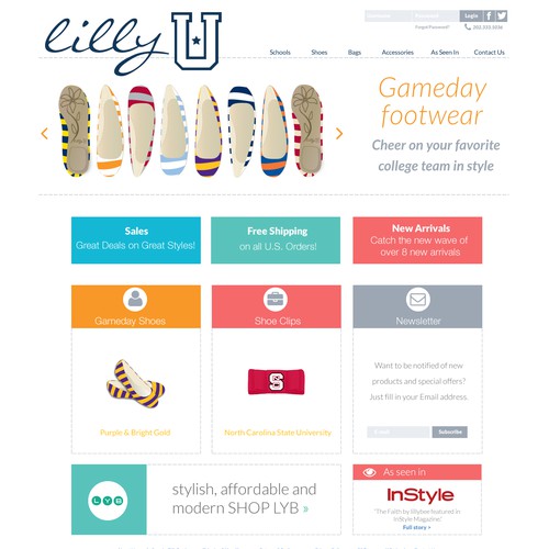 Web page design for lillyU