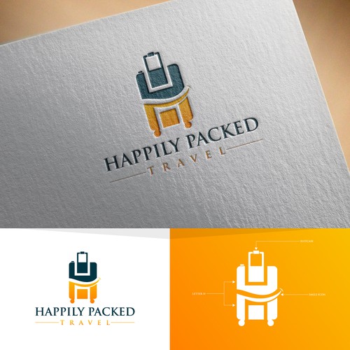 Happily Packed Travel Logo Design
