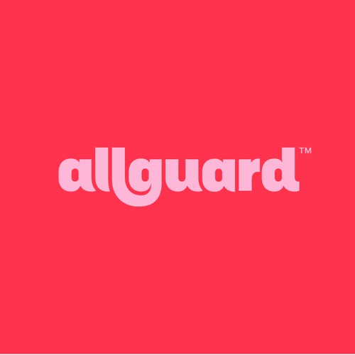 allguard (custom lettering) logotype