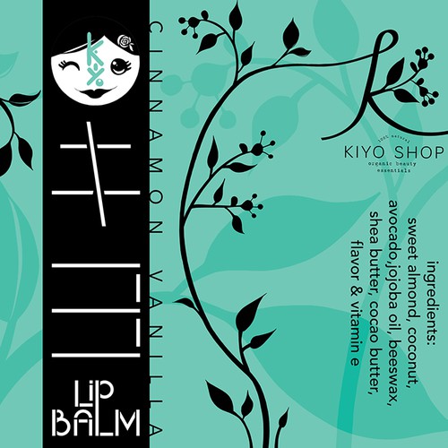 Product label design for kiyo shop