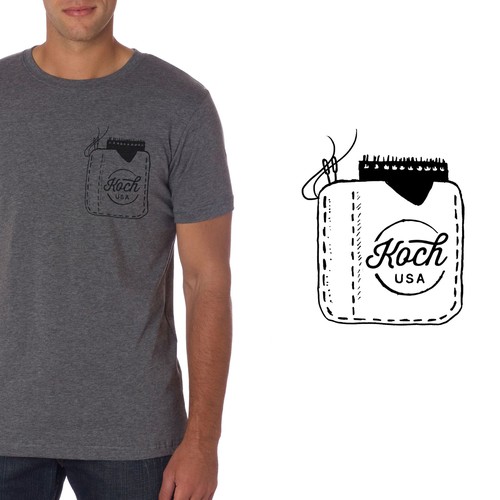 Tee design for Koch Leather