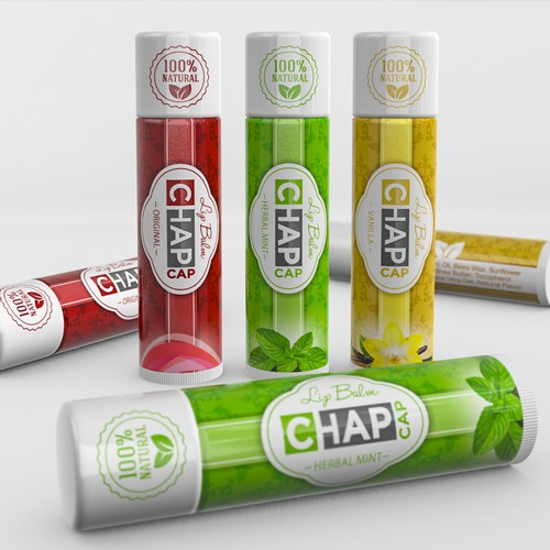 Modern, vibrant design for lip balm