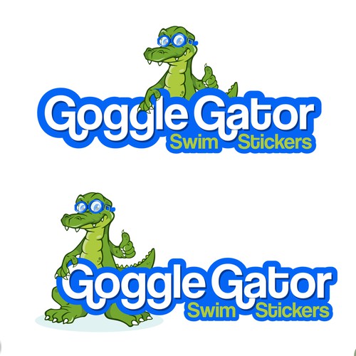 Goggle Gator Swim Stickers