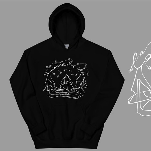 print for hoodie  with concept mountain vacation