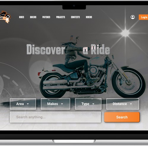 Web design for a motorbike community