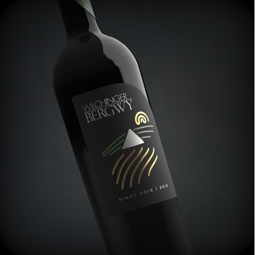 Shiny happy wine label