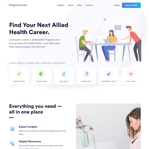 Clean & Minimal Landing Page Design